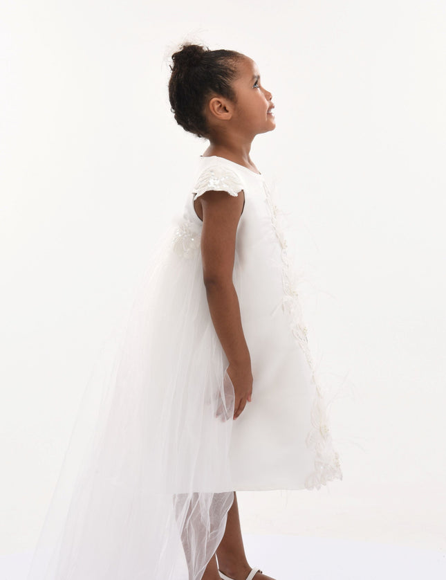 White Solana Floral Overlay Dress