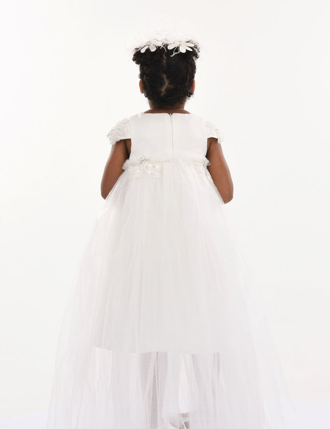 White Solana Floral Overlay Dress