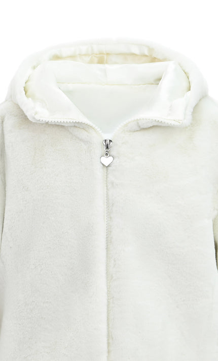 kids atelier tulleen Plush Hooded Jacket