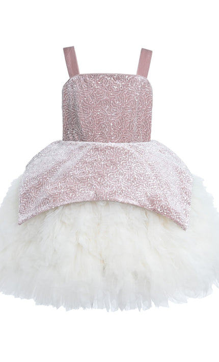 kids atelier tulleen Pink Glitter & Tulle Celebration Dress