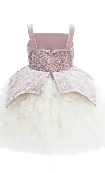 kids atelier tulleen Pink Glitter & Tulle Celebration Dress