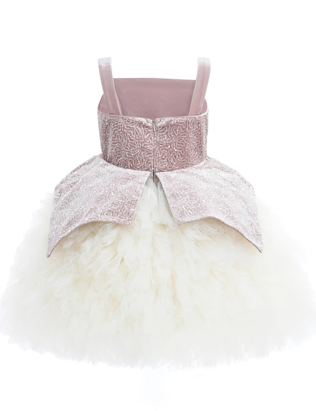kids atelier tulleen Pink Glitter & Tulle Celebration Dress