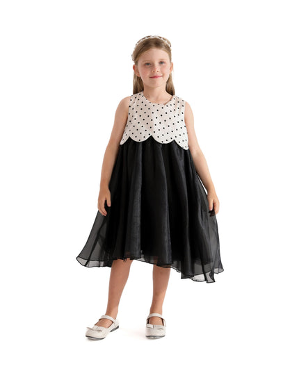 Black Menorca Polka Dot Dress