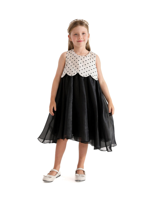 Black Menorca Polka Dot Dress
