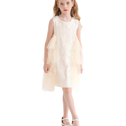 Champagne Sonata Ruffle Dress