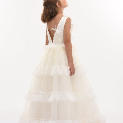 Off White Jasmine Tulle Dress