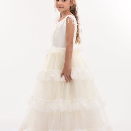 Off White Jasmine Tulle Dress