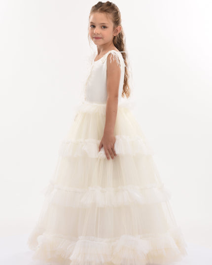 Off White Jasmine Tulle Dress
