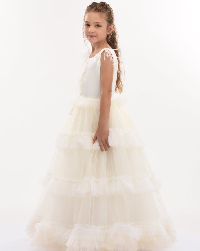 Off White Jasmine Tulle Dress