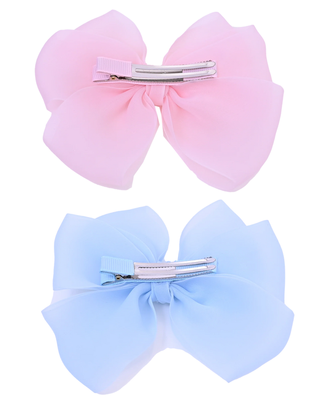 Multicolor Ribbon Bow Hairclip Set