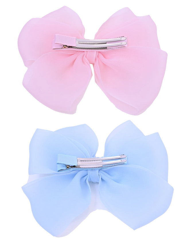 Multicolor Ribbon Bow Hairclip Set