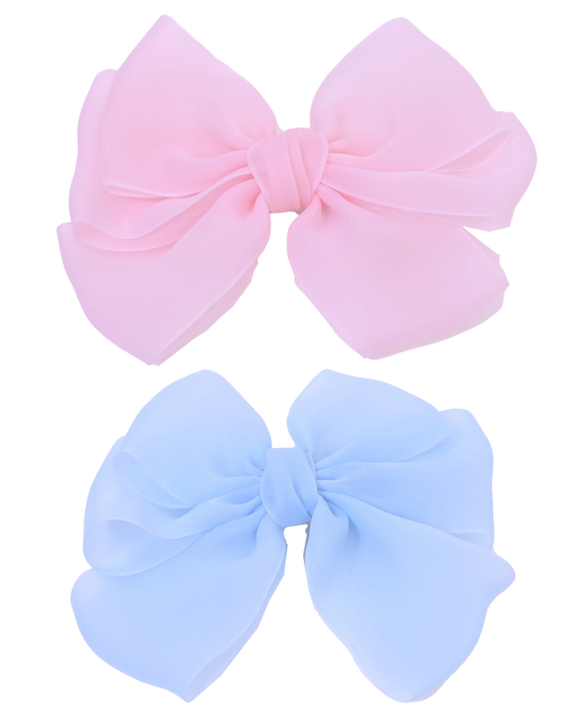Multicolor Ribbon Bow Hairclip Set