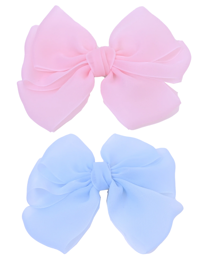 Multicolor Ribbon Bow Hairclip Set