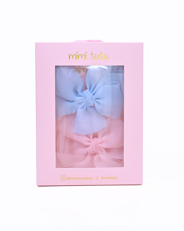 Multicolor Ribbon Bow Hairclip Set