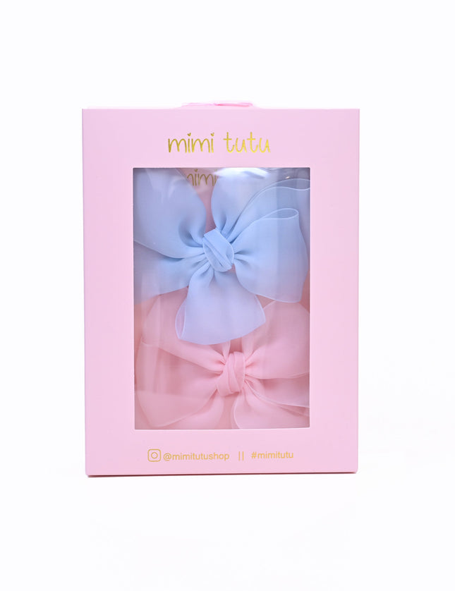 Multicolor Ribbon Bow Hairclip Set