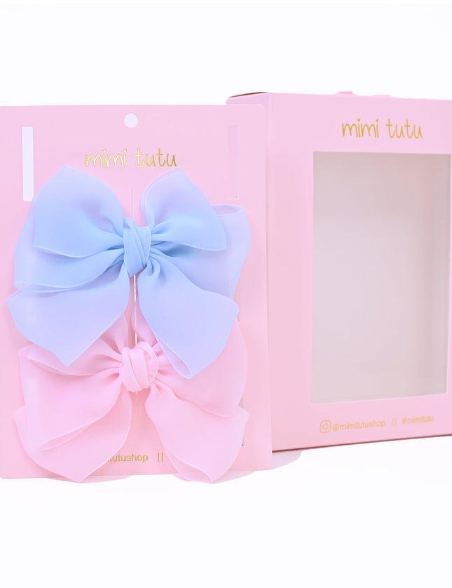 Multicolor Ribbon Bow Hairclip Set