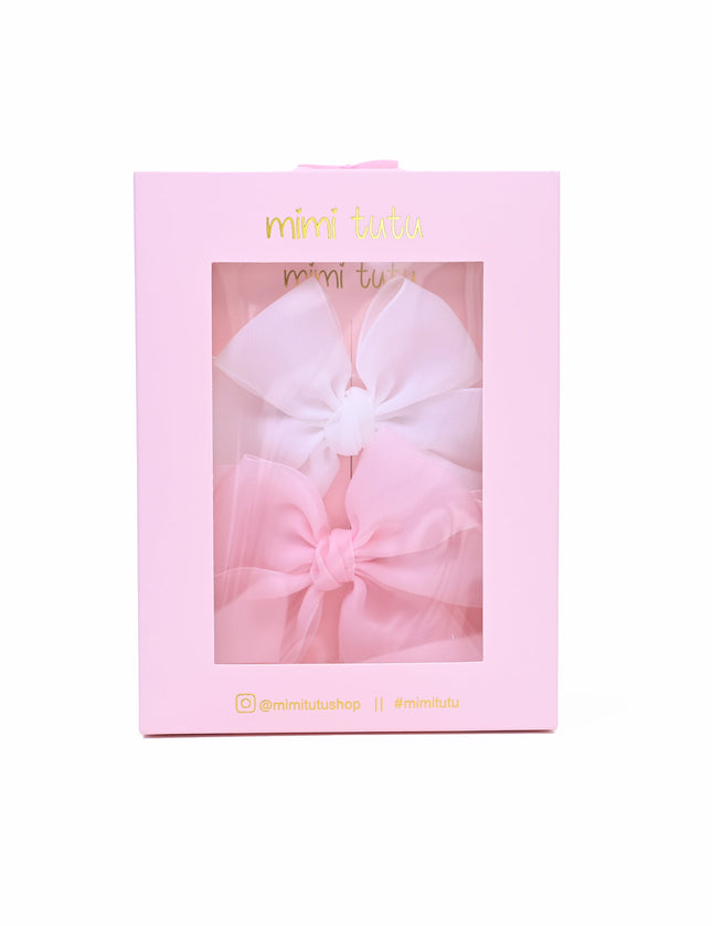 Multicolor Ribbon Bow Hairclip Set