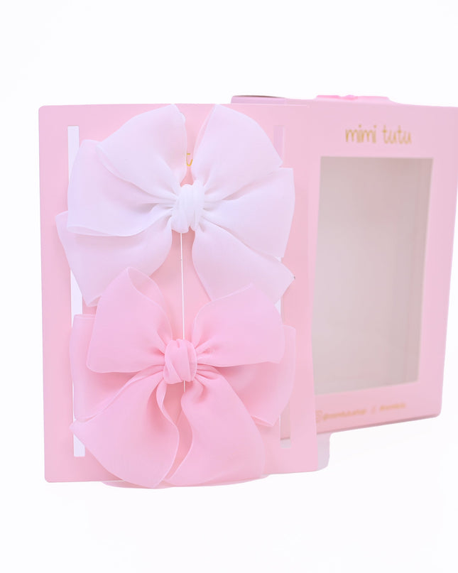 Multicolor Ribbon Bow Hairclip Set