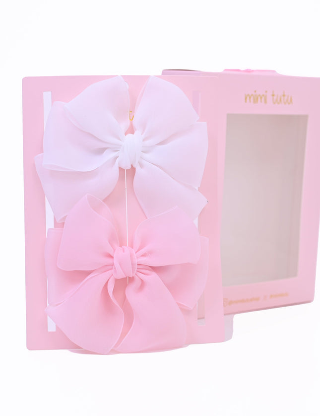 Multicolor Ribbon Bow Hairclip Set