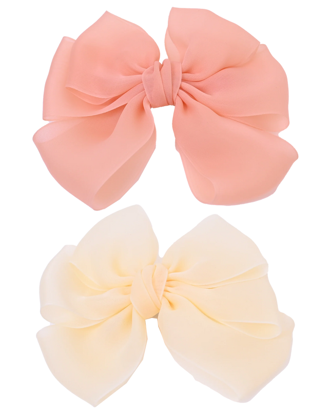 Multicolor Ribbon Bow Hairclip Set