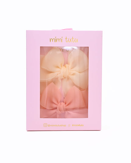 Multicolor Ribbon Bow Hairclip Set