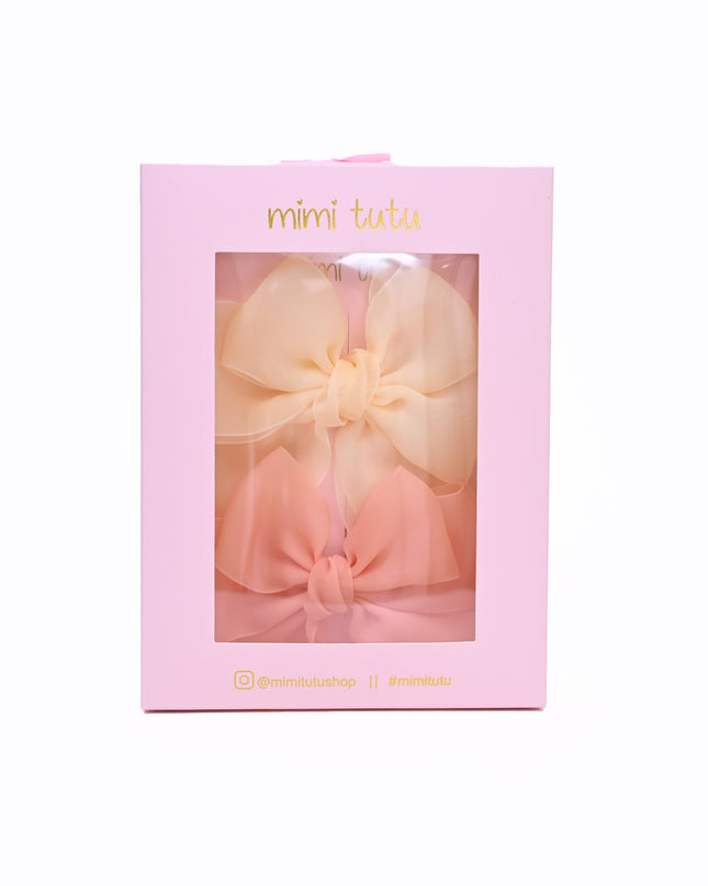Multicolor Ribbon Bow Hairclip Set