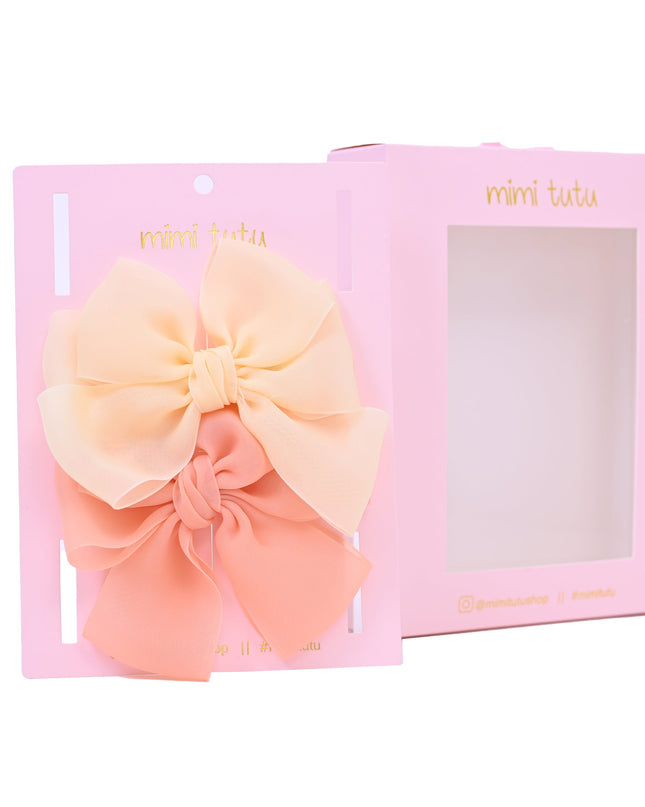 Multicolor Ribbon Bow Hairclip Set