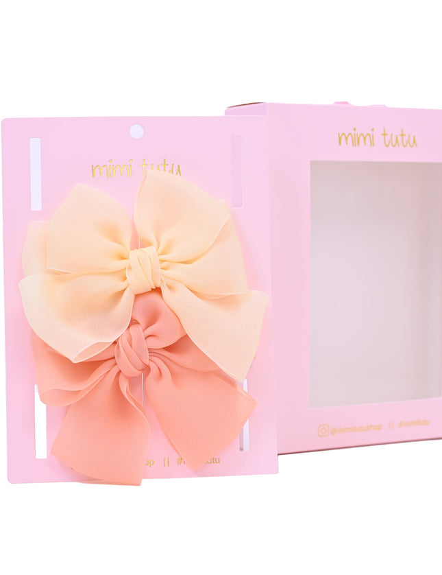 Multicolor Ribbon Bow Hairclip Set