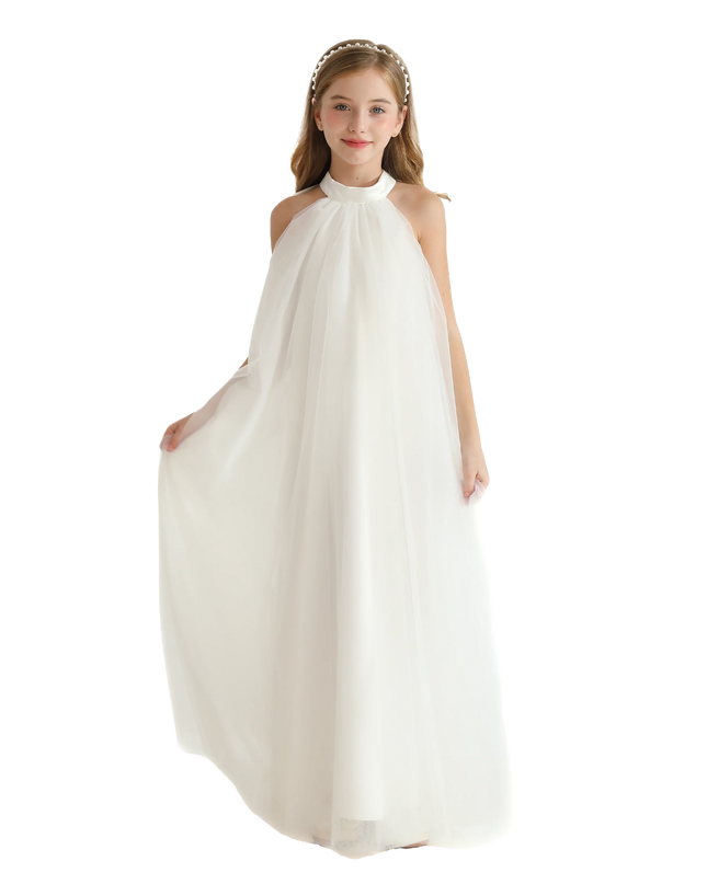 White Sleeveless Ocala Dress