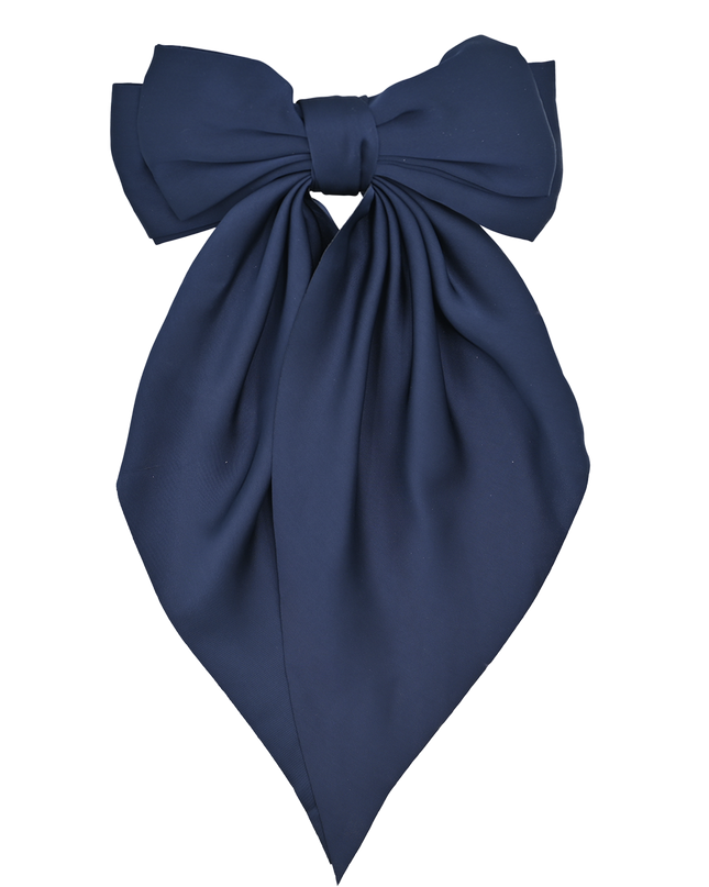 Tulleen-THC25002-Satin Ribbon Flowing Bow Hairclip