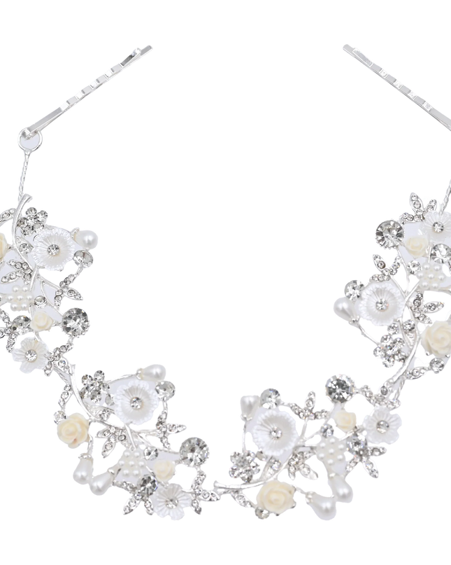 Crystal Glimmering Flower Hair Vine