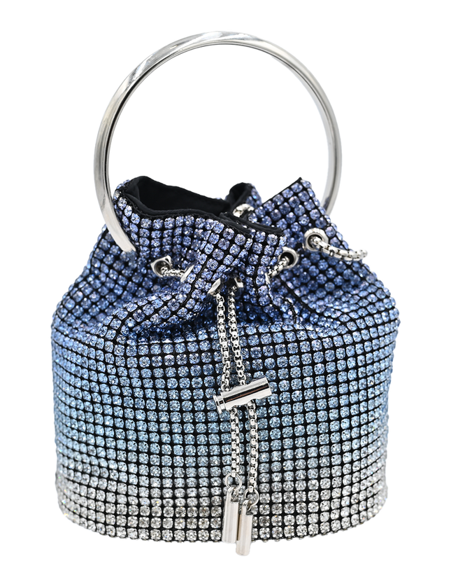 Moonstone Rhinestone Chain Buckle Purse