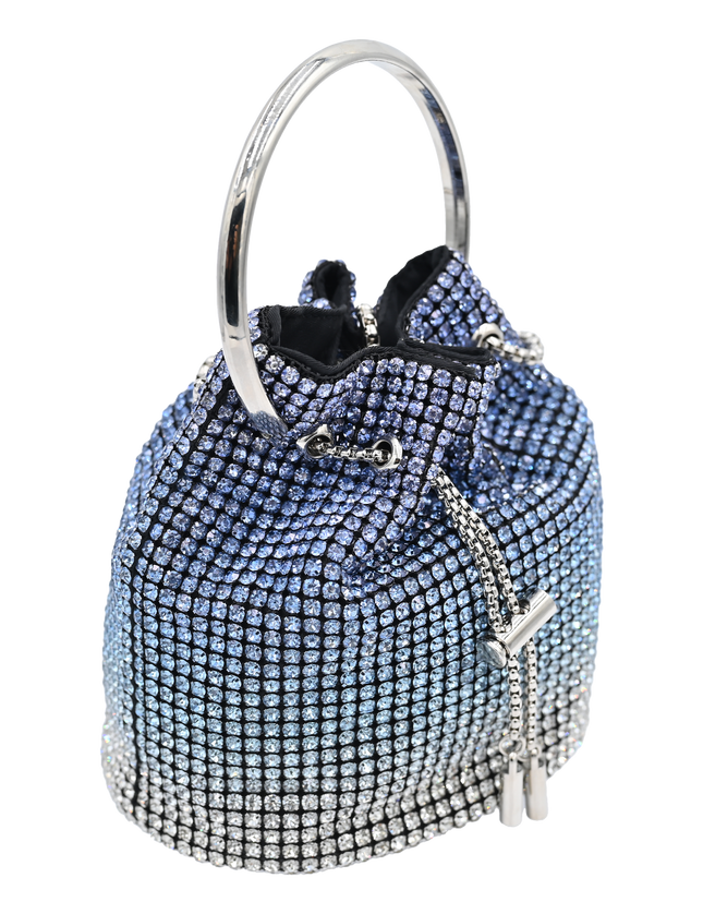 Moonstone Rhinestone Chain Buckle Purse