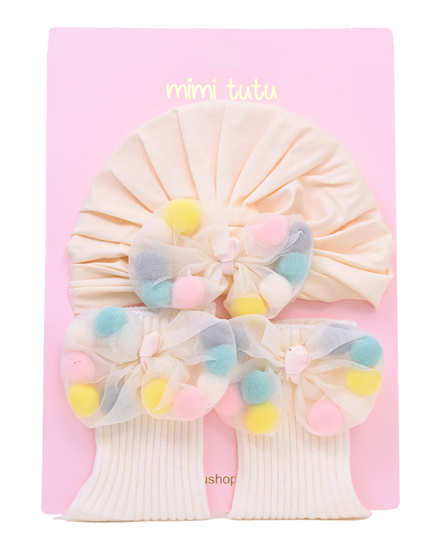 Ivory Multicolor Bow Gift Set