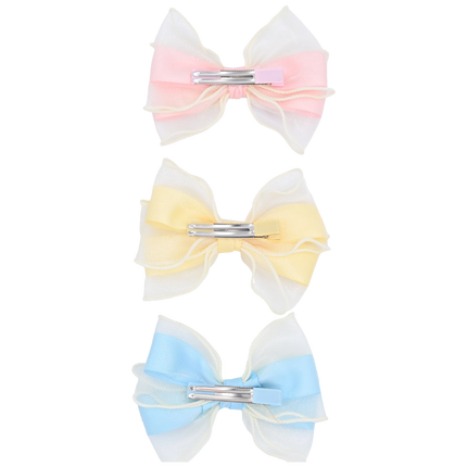Multicolor Ribbon Bow Hairclip Set