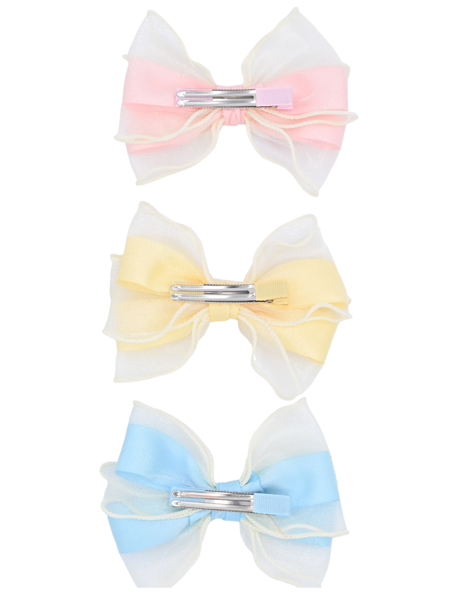 Multicolor Ribbon Bow Hairclip Set