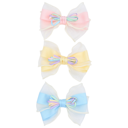 Multicolor Ribbon Bow Hairclip Set