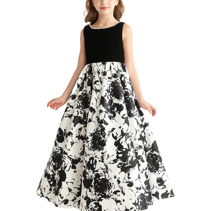 Black and White Abstract Dalmeny Dress