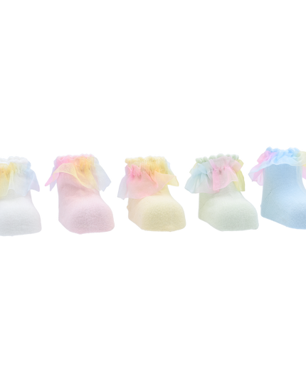 Kidsatelier-Tulleen-MTS42501-rainbow-ruffle-cotton-socks-set