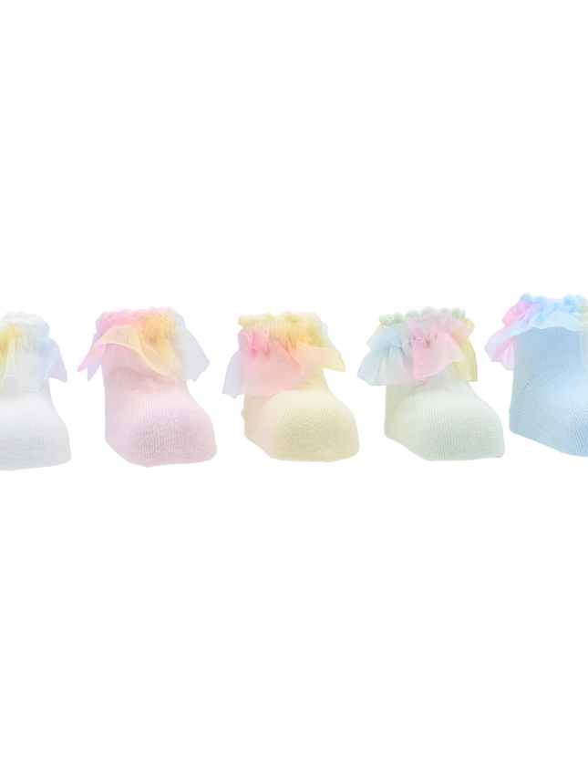 Kidsatelier-Tulleen-MTS42501-rainbow-ruffle-cotton-socks-set