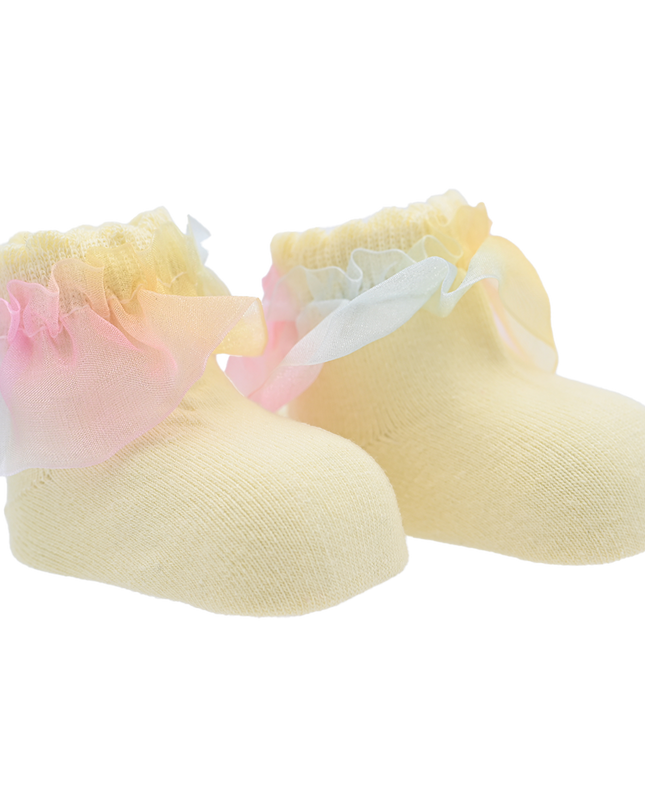 Rainbow Ruffle Cotton Socks Set