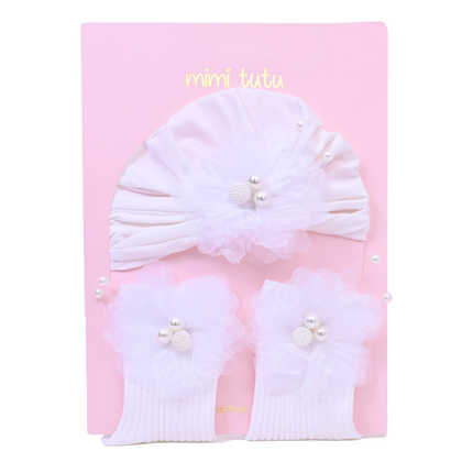 White Pearl Flower Gift Set