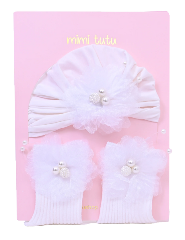 White Pearl Flower Gift Set