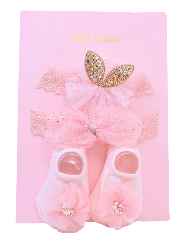 Kidsatelier-Tulleen-MTBGS4206-pink-flower-bow-gold-accent-gift-set
