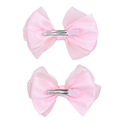 Multicolor Satin Bow Hairclip Set
