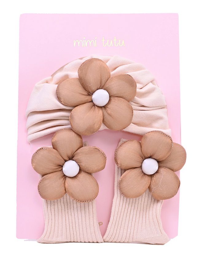 kidsatelier-tulleen-MTBGS4222-brown-flower-beige-accent-gift-set