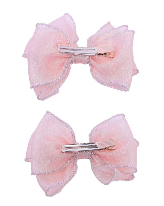 Shimmering Bow Hairclip Set