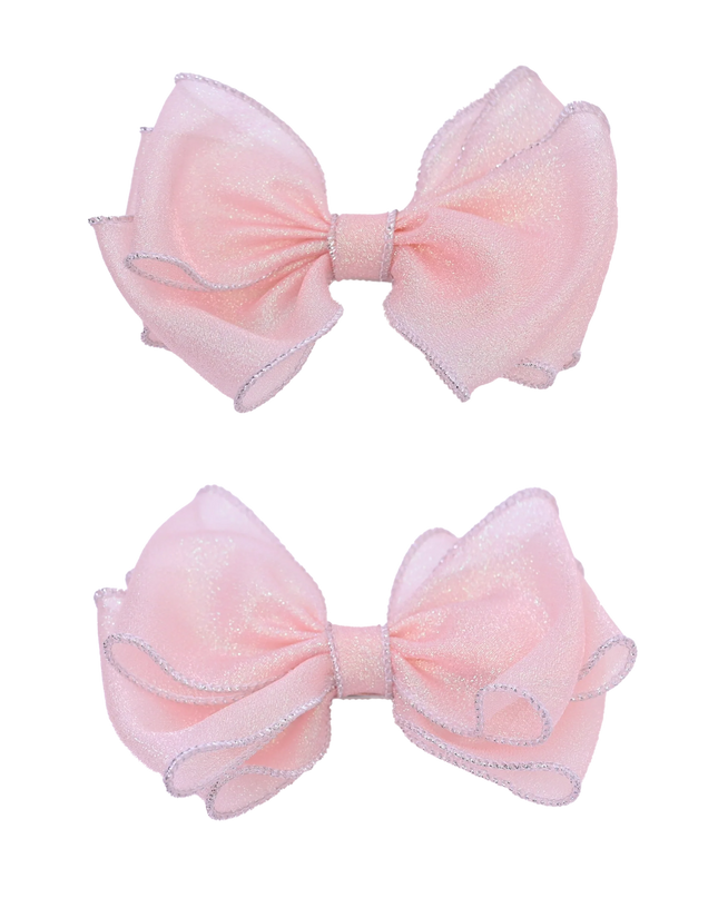 Shimmering Bow Hairclip Set