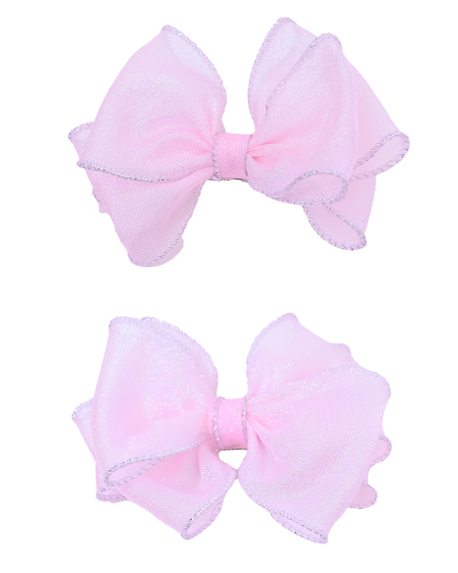 Shimmering Bow Hairclip Set