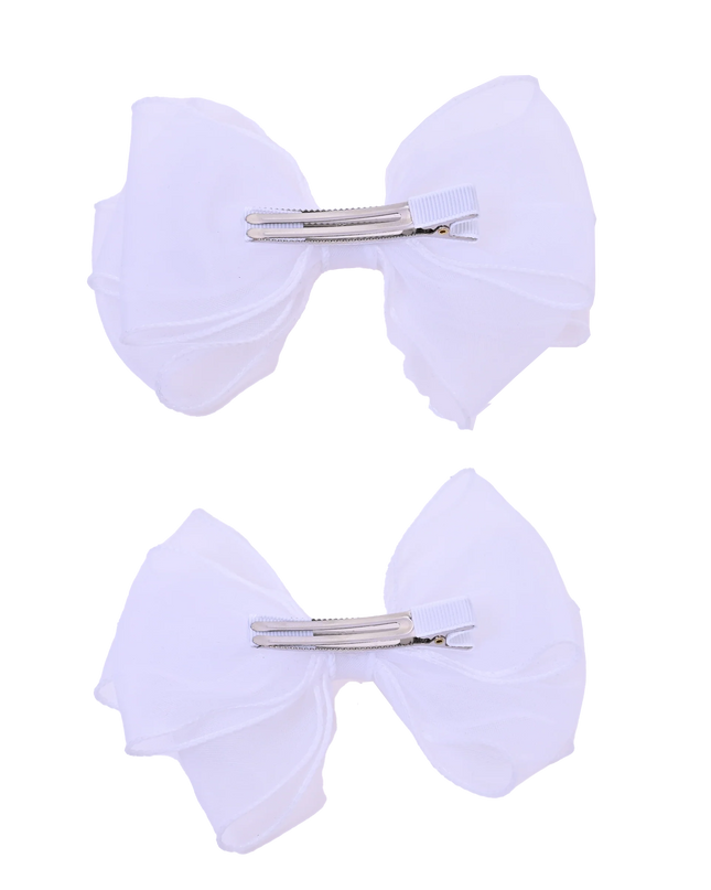 Shimmering Bow Hairclip Set